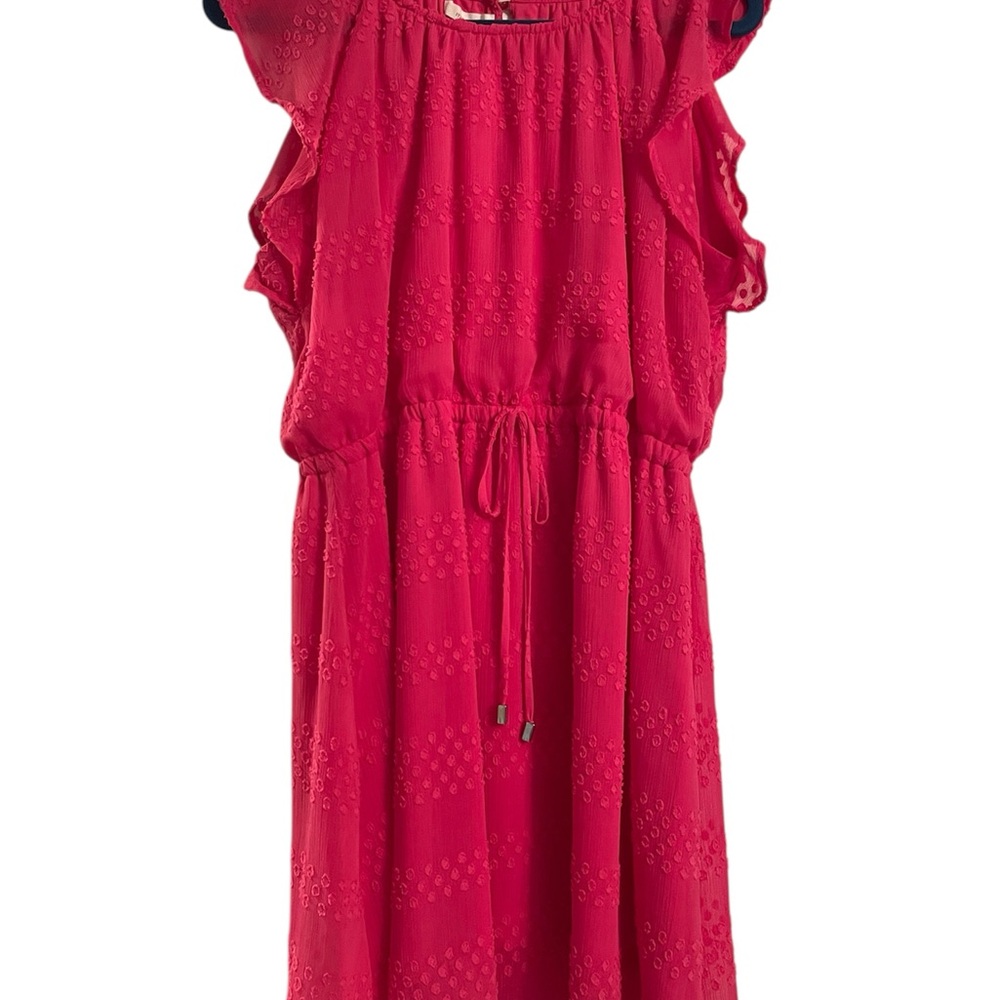 Maurices Pink Ruffled Smocked Sundress